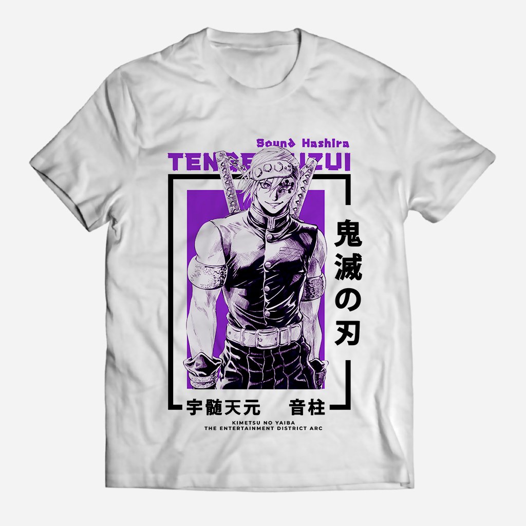 Camiseta Kimetsu no Yaiba Enmu Oni do Trem Infinito - Branco